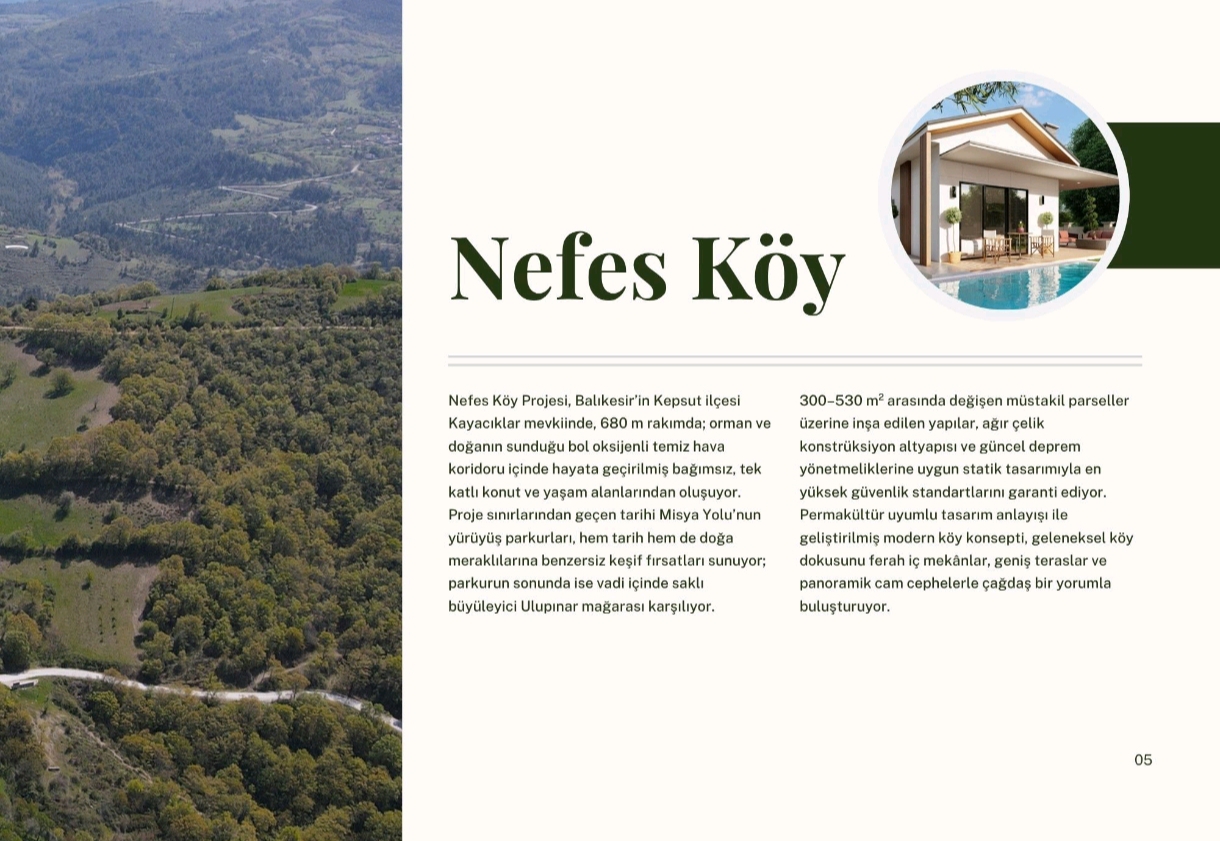 Balıkesir'de Doğayla İç İçe Modern Bir Köy: Nefes Köy