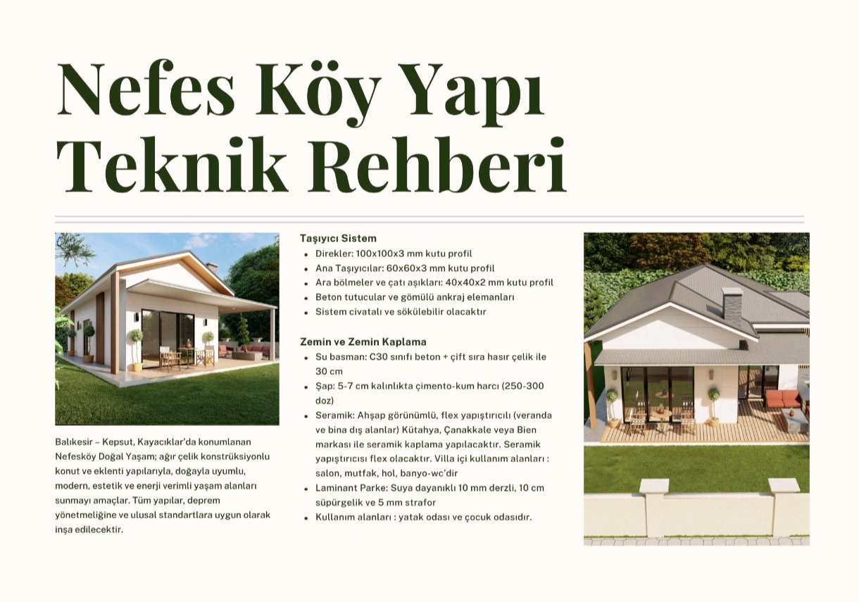 Nefes Köy’de Sağlam Yapılarla Güvende Hissedin